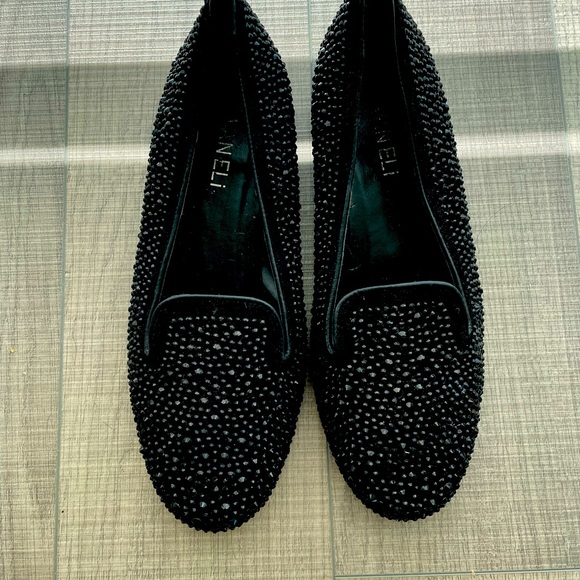 Black rhinestone studded loafers - Picture 4 of 4